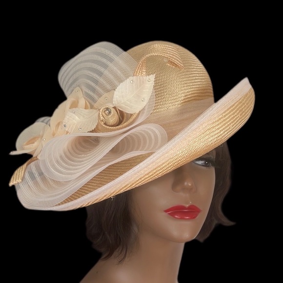 Vintage Accessories - Vintage Mr. John Whimsical Straw Floral Hat